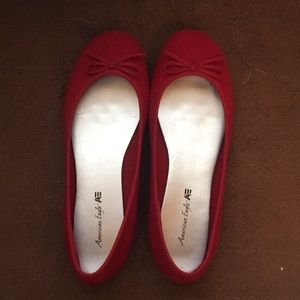 Red ballet flats